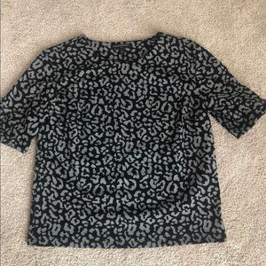 Animal print banana republic top